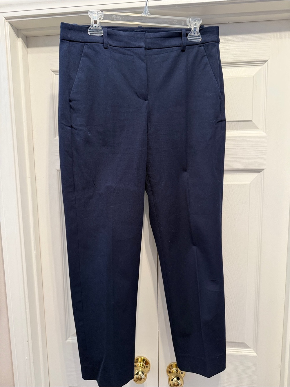 J. Crew Navy Straight-Leg Trousers